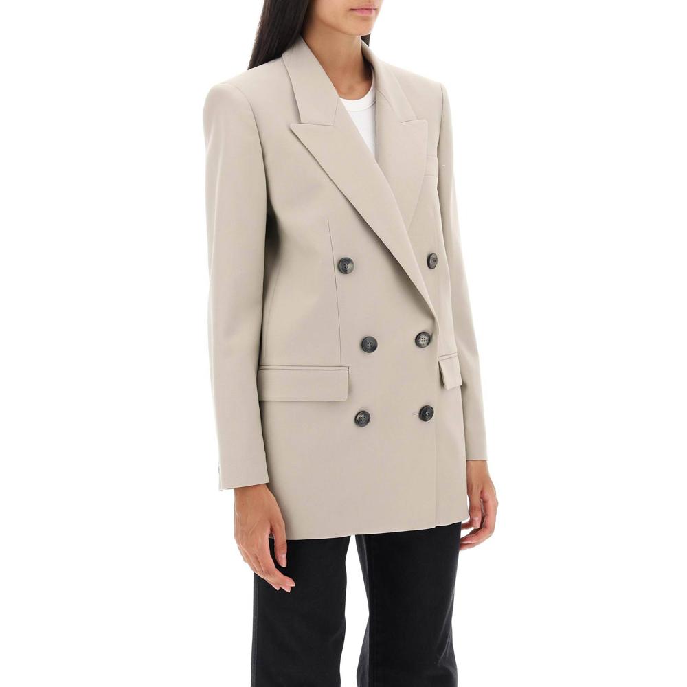 Blazers Et Gilets Isabel Marant 'Nevimea' Double-Breasted Wool Jacket - Gris - Femme