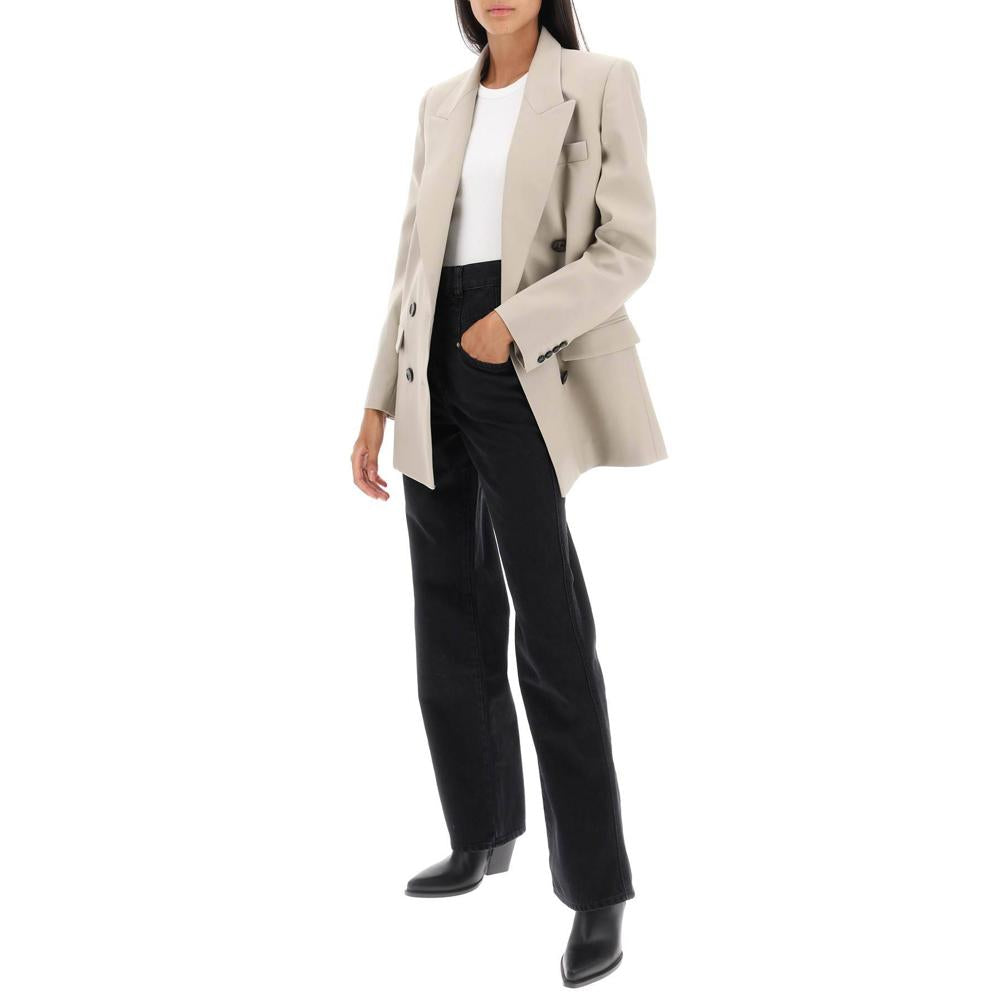 Blazers Et Gilets Isabel Marant 'Nevimea' Double-Breasted Wool Jacket - Gris - Femme