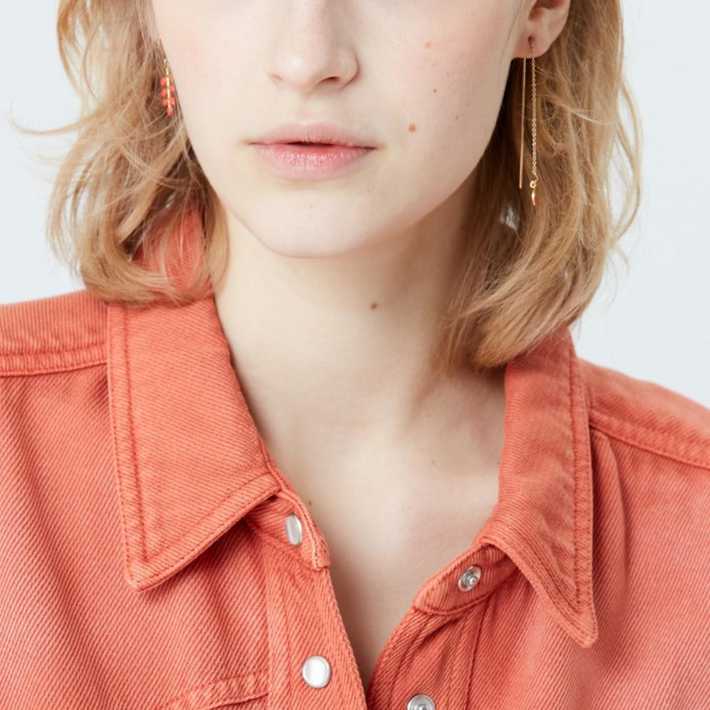 Boucle D'Oreille Bl0986 - Orange